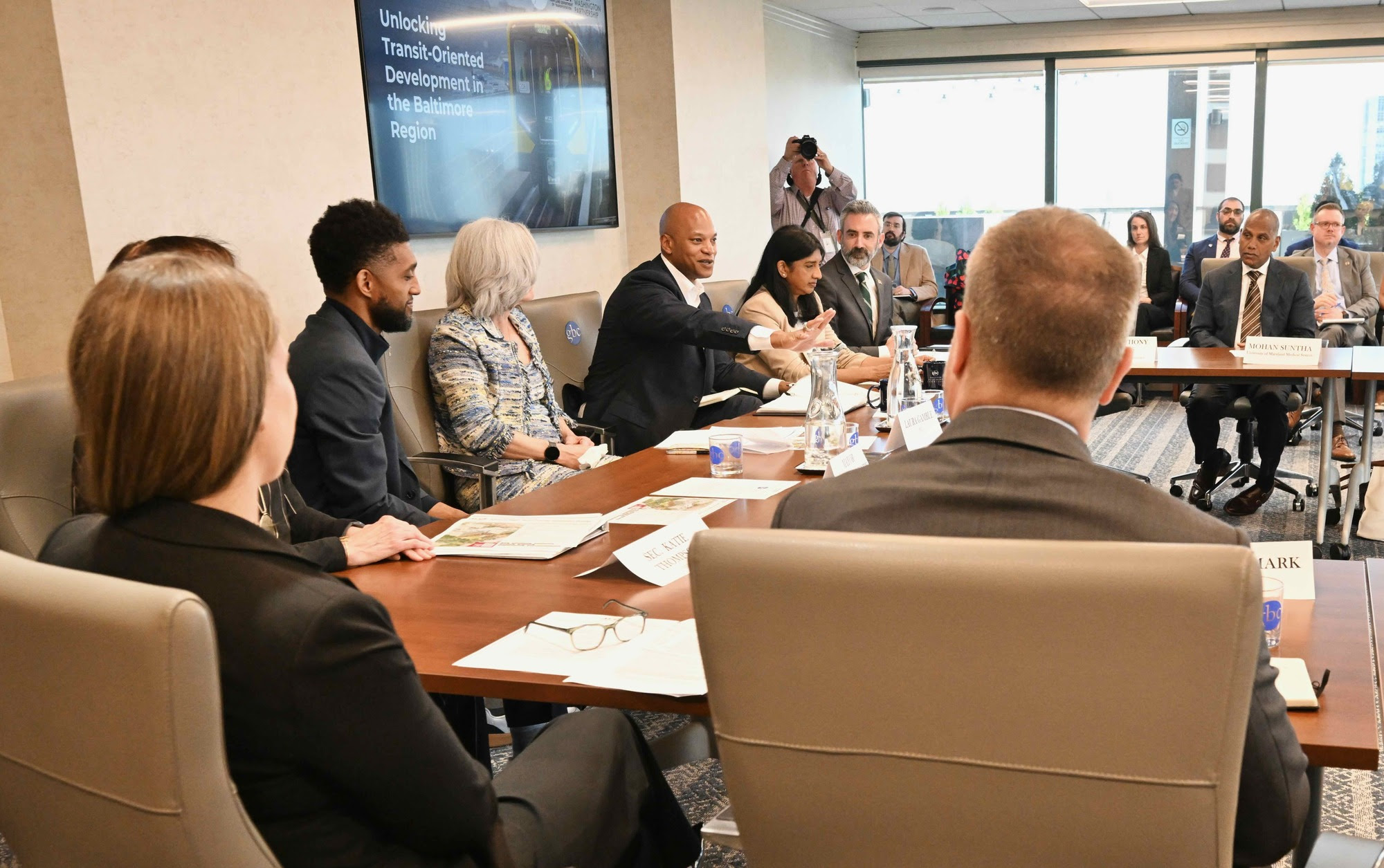 Governor Moore convened a roundtable in partnership with the Greater Baltimore Committee and Greater Washington Partnership